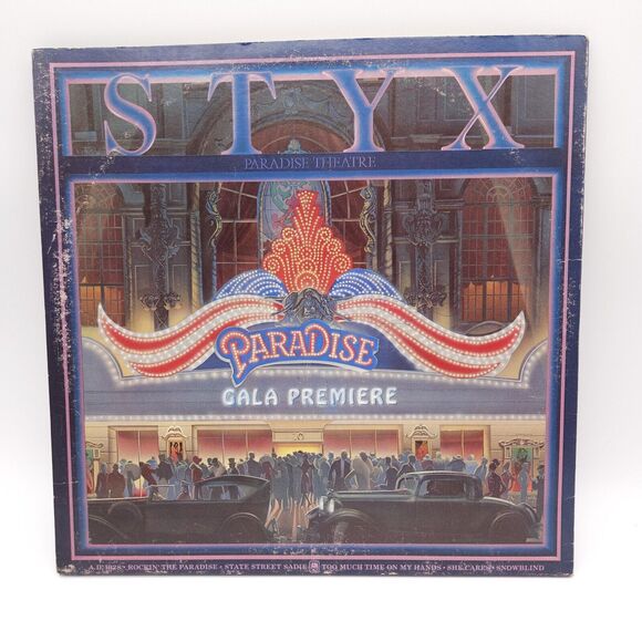STYX Paradise Theater 1980 GF Etched LP Vinyl Album A&M Records SP-3719 - Picture 3 of 6